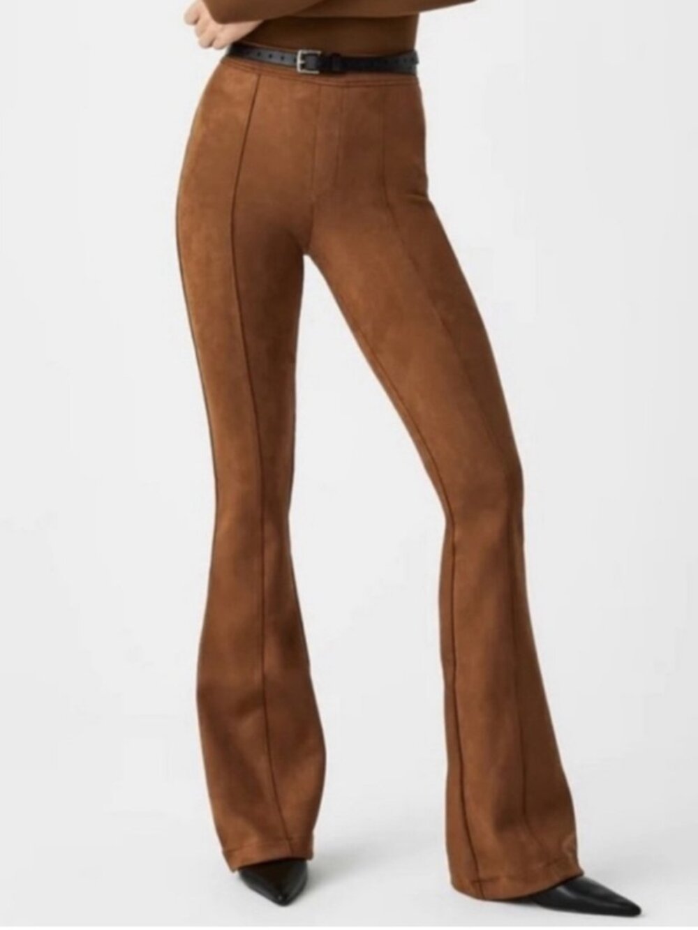 NWT Spanx Faux Suede Flare Pants Size Small